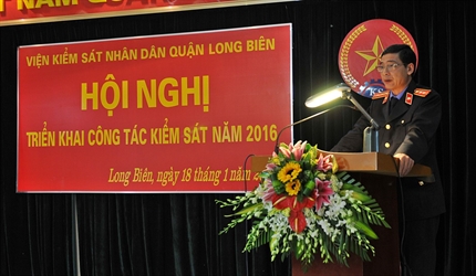 Viện kiểm sát nhân dân quận Long Biên tổ chức Hội nghị triển khai công...